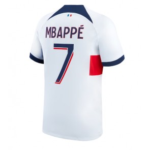 Lacne Muži Futbalové dres Paris Saint-Germain Kylian Mbappe #7 2023-24 Krátky Rukáv - Preč